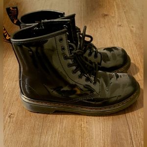 Doc Martens Black Pantent Boots Girl's Size 5
